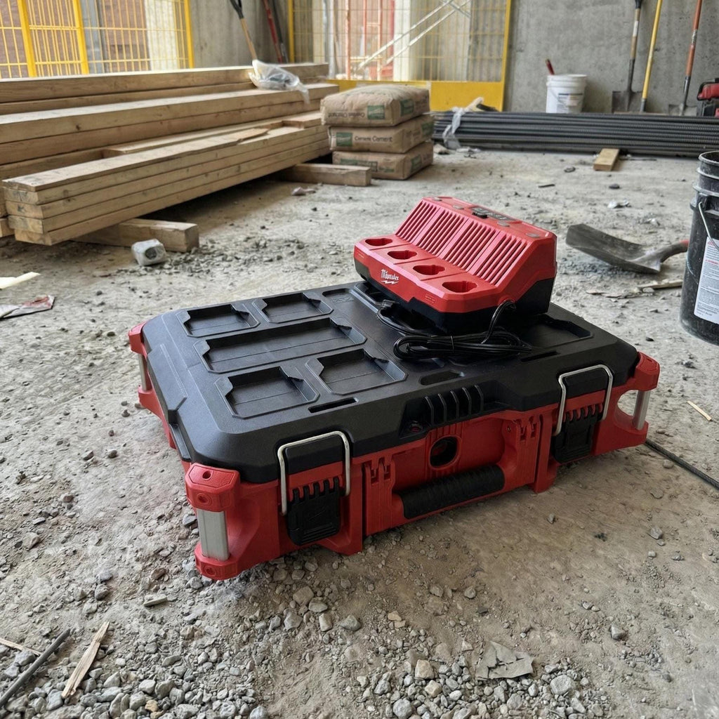 Milwaukee M12 4 - Bay Charger Packout Mount - Compatible with Packout System - JForm Designs